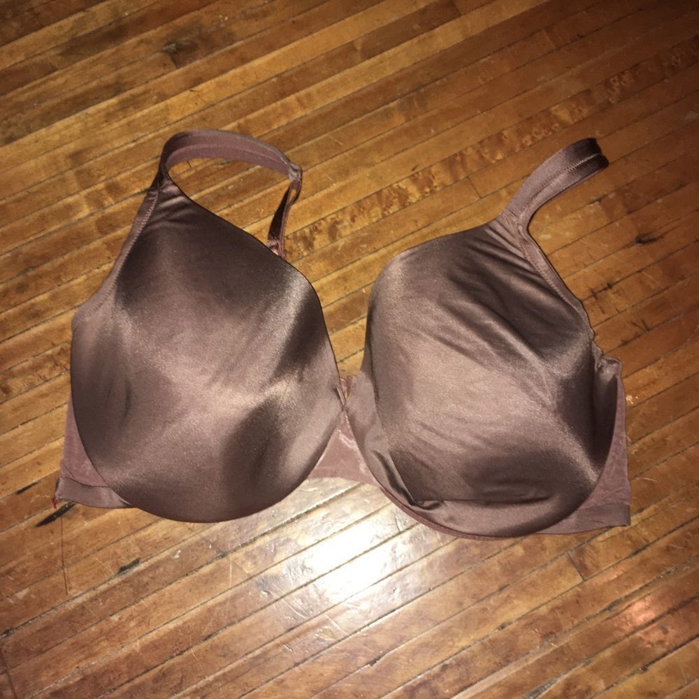 Brown Cacique sensual satiny full figure sexy 44DD bra